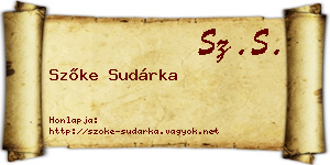 Szőke Sudárka névjegykártya