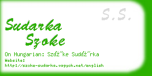 sudarka szoke business card